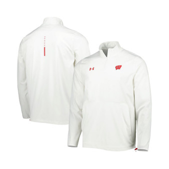 Men's White Wisconsin Badgers Motivate 2.0 Quarter-Zip Performance Jacket