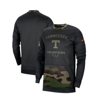 Men's Black, Camo Tennessee Volunteers Military Appreciation Performance Pullover Sweatshirt