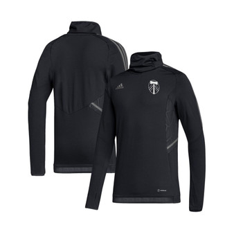 Men's Black Portland Timbers COLD.RDY Raglan Warmup Pullover Jacket