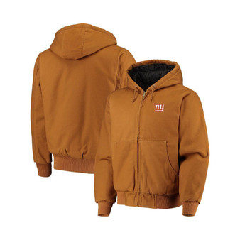 Men's Tan New York Giants Dakota Cotton Canvas Hooded Jacket