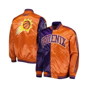 Men's Purple, Orange Phoenix Suns Fast Break Satin Full-Snap Jacket