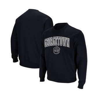 Men's Navy Georgetown Hoyas Arch and Logo Crew Neck Sweatshirt