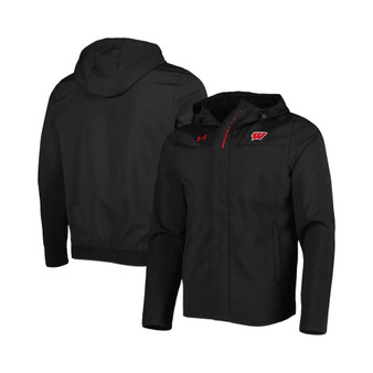 Men's Black Wisconsin Badgers Swoven Performance Full-Zip Jacket
