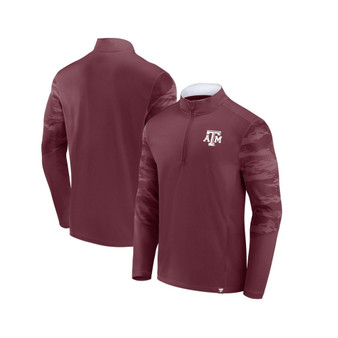 Men's Branded Maroon Texas A&M Aggies Ringer Quarter-Zip Top