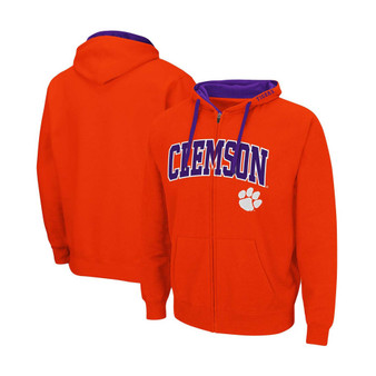 Men's Orange Clemson Tigers Arch Logo 2.0 Full-Zip Hoodie