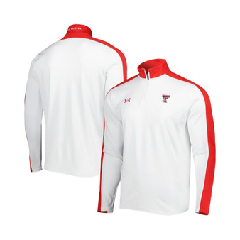 Men's White Texas Tech Red Raiders Lightweight Mock Neck Performance Quarter-Zip Jacket