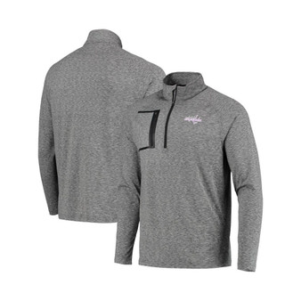 Men's Gray Washington Capitals Vault Space Dye Raglan Quarter-Zip Jacket