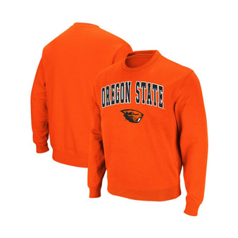 Men's Orange Oregon State Beavers Arch & Logo Tackle Twill Pullover Sweatshirt