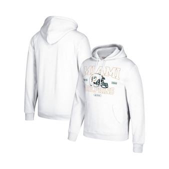 Men's White Miami Dolphins Classic Helmet Pullover Hoodie