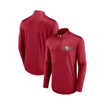 Men's Branded Scarlet San Francisco 49ers Tough Minded Quarter-Zip Top