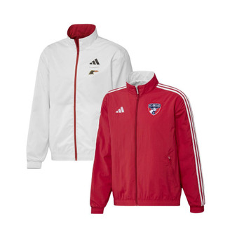 Men's Red and White FC Dallas 2023 On-Field Anthem Full-Zip Reversible Team Jacket