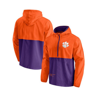 Men's Branded Orange and Purple Clemson Tigers Thrill Seeker Half-Zip Hoodie Anorak Jacket