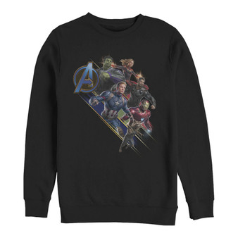 Marvel Men's Avengers Endgame Group Action, Crewneck Fleece