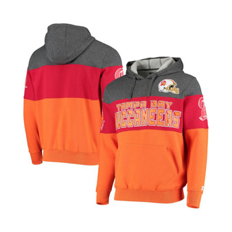 Men's Gray, Red Tampa Bay Buccaneers Extreme Fireballer Throwback Pullover Hoodie