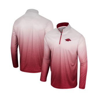 Men's White, Cardinal Arkansas Razorbacks Laws of Physics Quarter-Zip Windshirt
