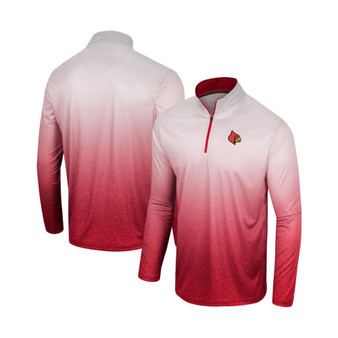 Men's White, Red Louisville Cardinals Laws of Physics Quarter-Zip Windshirt