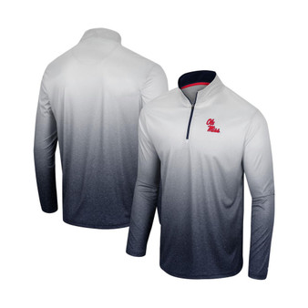 Men's White, Navy Ole Miss Rebels Laws of Physics Quarter-Zip Windshirt