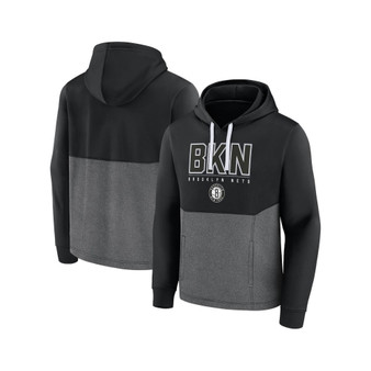 Men's Branded Black Brooklyn Nets Successful Tri-Blend Pullover Hoodie