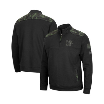 Men's Black Memphis Tigers OHT Military-Inspired Appreciation Commo Fleece Quarter-Zip Jacket