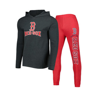 Men's Heather Red, Heather Charcoal Boston Red Sox Meter Pullover Hoodie and Joggers Set