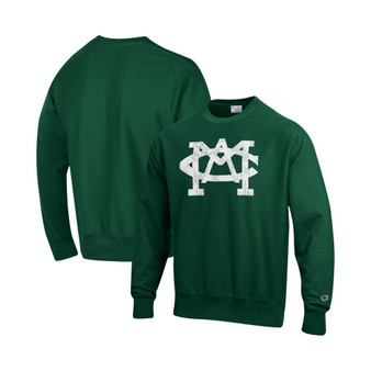 Men's Green Michigan State Spartans Vault Logo Reverse Weave Pullover Sweatshirt