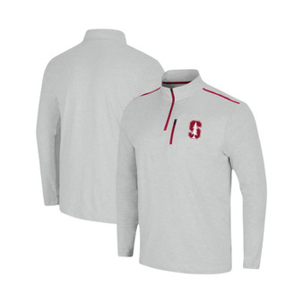 Men's Heathered Gray Stanford Cardinal Great Scott Quarter-Zip Jacket