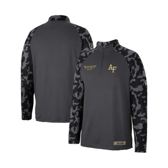 Men's Charcoal Air Force Falcons OHT Military-Inspired Appreciation Long Range Raglan Quarter-Zip Jacket