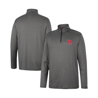 Men's Charcoal Rutgers Scarlet Knights Logo Quarter-Zip Windshirt