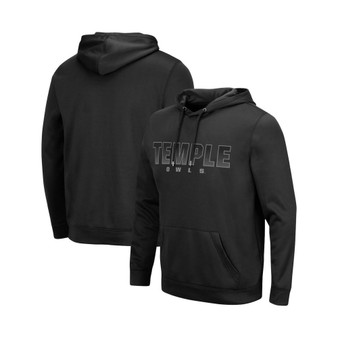 Men's Black Temple Owls Blackout 3.0 Pullover Hoodie