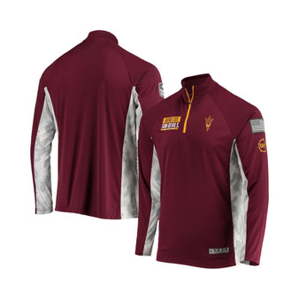 Men's Maroon Arizona State Sun Devils OHT Military-inspired Appreciation Snow Cruise Raglan 1/4-zip Jacket
