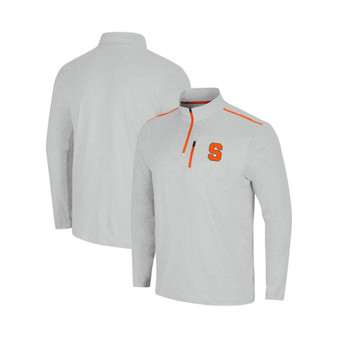 Men's Heathered Gray Syracuse Orange Great Scott Quarter-Zip Jacket