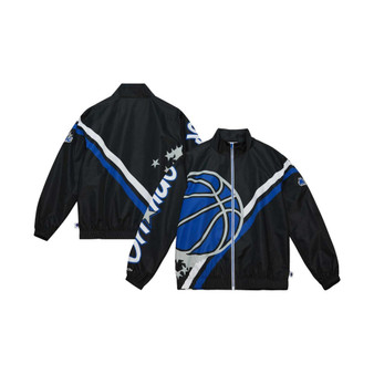 Men's Black Orlando Magic Exploded Logo Warm-Up Full-Zip Jacket