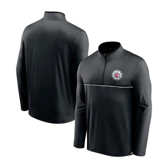 Men's Black LA Clippers Starting Lineup Performance Quarter-Zip Jacket