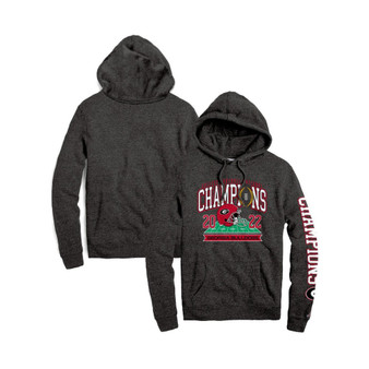 Men's Heather Charcoal Georgia Bulldogs College Football Playoff 2022 National Champions Two-Hit Tri-Blend Pullover Hoodie