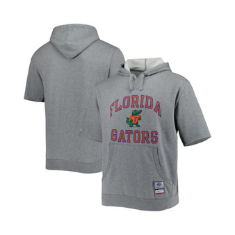 Men's Heathered Gray Florida Gators Wordmark Short Sleeve Pullover Hoodie