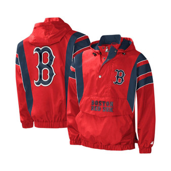 Men's Red Boston Red Sox Impact Hoodie Half-Zip Jacket