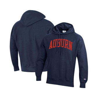 Men's Navy Auburn Tigers Team Arch Reverse Weave Pullover Hoodie