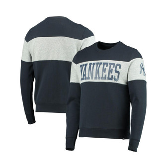 Men's Navy, Heathered Gray New York Yankees Interstate Pullover Sweatshirt