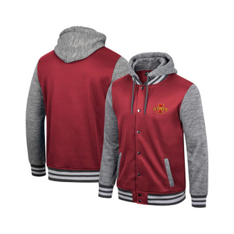 Men's Cardinal Iowa State Cyclones Robinson Hoodie Full-Snap Jacket