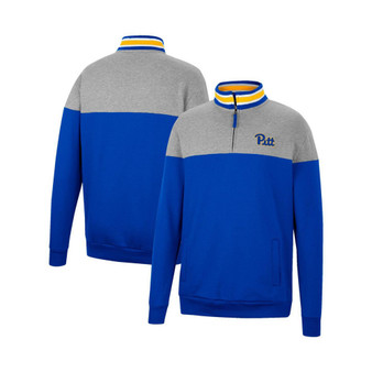 Men's Royal, Heather Gray Pitt Panthers Be the Ball Quarter-Zip Top