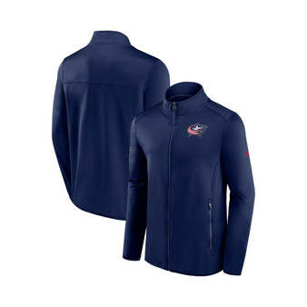 Men's Branded Navy Columbus Blue Jackets Authentic Pro Rink Fleece Full-Zip Jacket