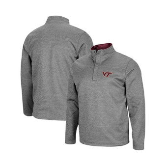 Men's Heathered Charcoal Virginia Tech Hokies Roman Pullover Jacket