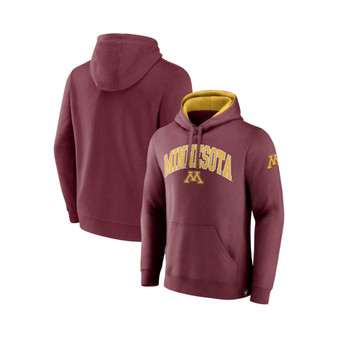 Men's Branded Maroon Minnesota Golden Gophers Arch and Logo Tackle Twill Pullover Hoodie