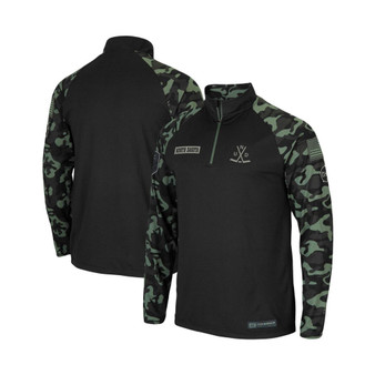 Men's Black North Dakota OHT Military-Inspired Appreciation Take Flight Raglan Quarter-Zip Jacket