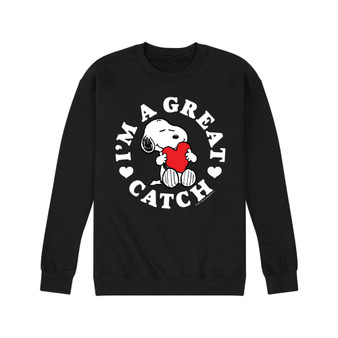 Men's Peanuts I'm a Great Catch Fleece Sweatshirt