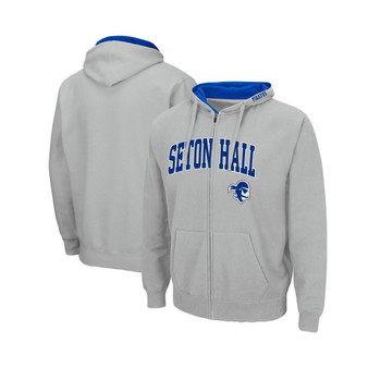 Men's Gray Seton Hall Pirates Arch Logo 3.0 Full-Zip Hoodie