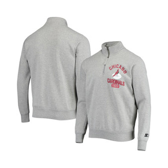 Men's Gray Arizona Cardinals Throwback Heisman Quarter-Zip Jacket