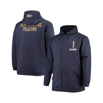 Men's Branded Navy New Orleans Pelicans Big and Tall Player Name and Number Full-Zip Hoodie Jacket