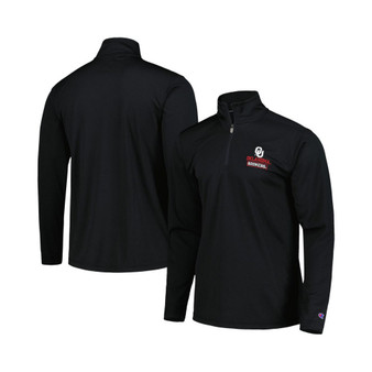 Men's Black Oklahoma Sooners Textured Quarter-Zip Jacket