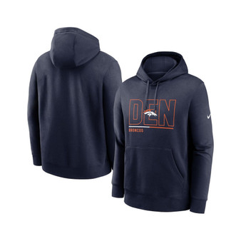Men's Navy Denver Broncos City Code Club Fleece Pullover Hoodie